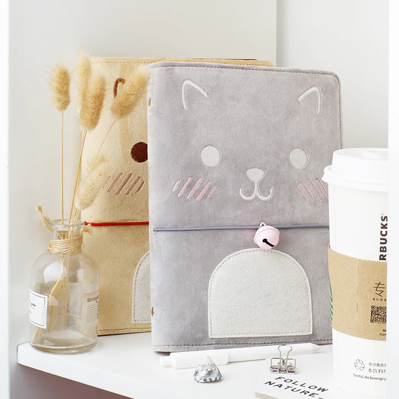 Plush Cat Diary Book Student NoteBook Travel Planner Function Notepad Girls Journal Card Holder Contains 80 sheets of paper Plush Cat Diary Book Student NoteBook Travel Planner Function Notepad Girls Journal Card Holder Contains 80 sheets of paper