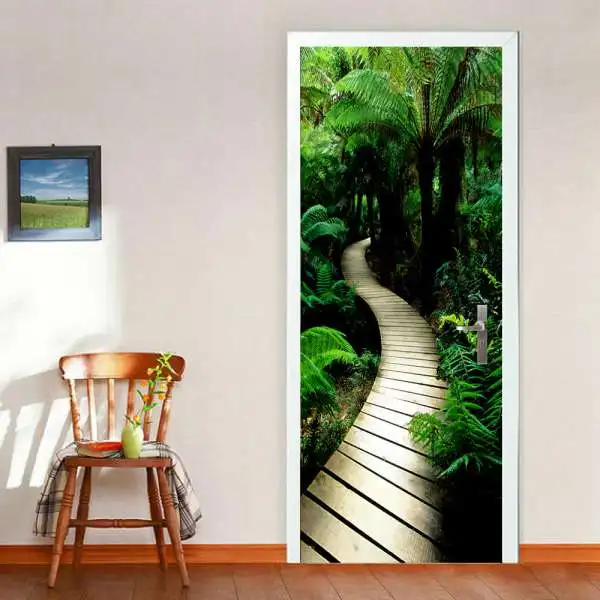 Forest Passageway Door Sticker Wall Decal Self Adhesive Vinyl Removable Mural Poster Door Wallpaper Drop Shipping - Цвет: jc259 PATH