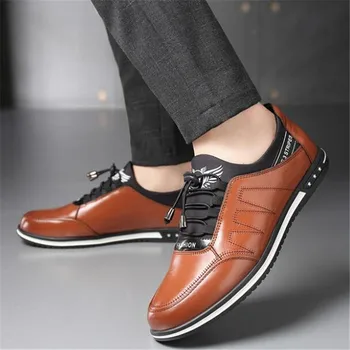 

New men's shoes casual fashion wild leather cowhide breathable leather shoes set foot lazy shoes men loafers sneakers shoes