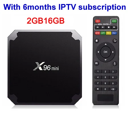 2G BOX 6months IPTV X96 Мини Android 7,1 IPTV Box четырехъядерный с IPTV, голландские, французские, арабские IPTV Smarters - Цвет: 2G BOX 6months IPTV