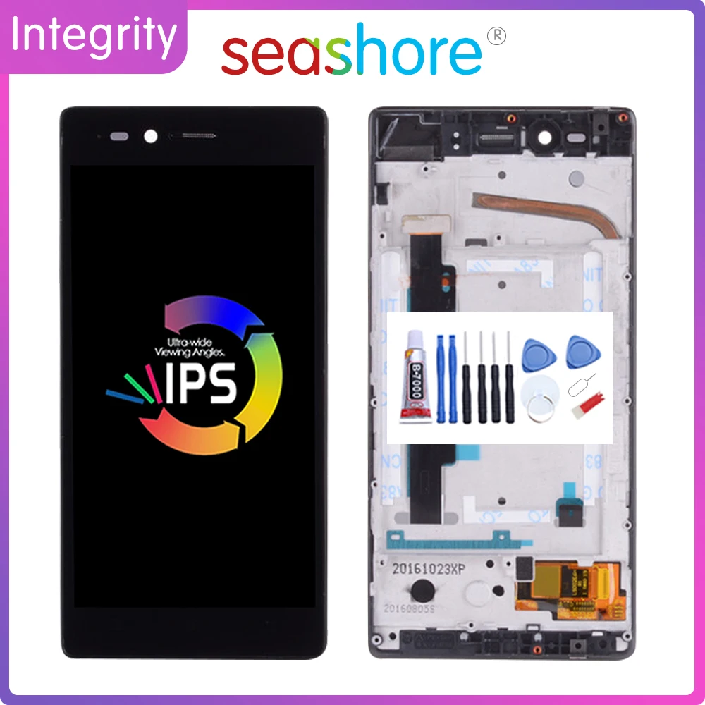 Сенсорный ЖК-экран 5 &quotдля LENOVO Vibe Shot дигитайзер в сборе для Lenovo Z90 дисплей с рамкой