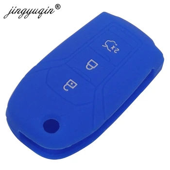 Keyforkess 50pcs custodia protettiva in Silicone per auto chiave per FORD KA Fusion Fiesta Escort Mondeo Galaxy s-max Ranger 3BTN Flip Key - Jingyuqin 50pcs custodia protettiva in Silicone per auto chiave per FORD KA Fusion Fiesta Escort