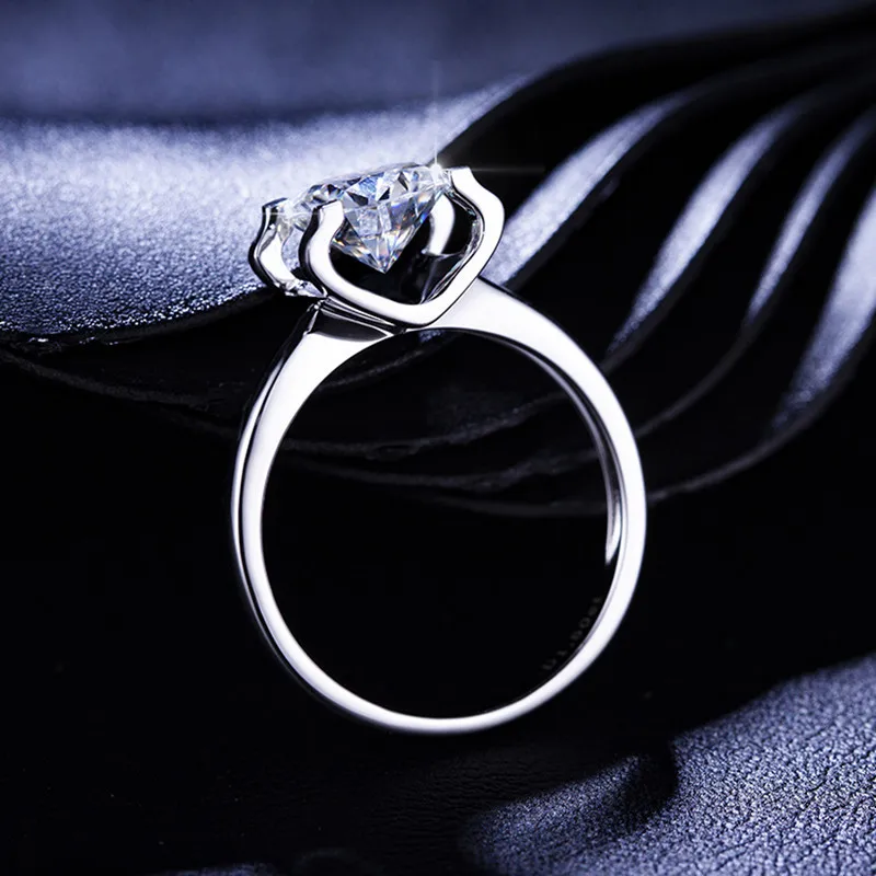 Горячее предложение, классические, 0.5ct-2.0ct, моссанит, 9 K, белое, настоящее, ТВЕРДОЕ ЗОЛОТО, обручальные кольца, кольца для женщин, подружки, бриллианты, протестированы
