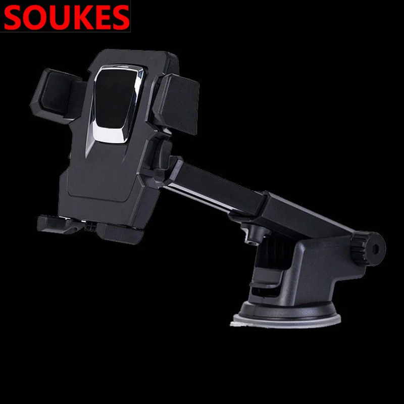 Приборной панели автомобиля держатель телефона для лобового стекла для Alfa Romeo 159 Kia Ceed Рио Cerato Sportage Subaru Foreste, автомобильные аксессуары, брелок для автомобиля Subaru Saab - Цвет: black