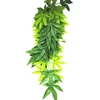 HOT SALE 30/40/50CM Aquarium Reptile Fish Tank Durable No-Fade Artificial Plastic Fake Hanging Leaves Plant Ornament With Sucker ► Photo 3/6