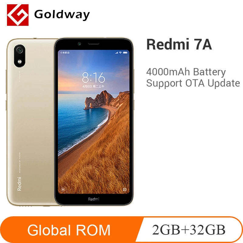 Мобильный телефон Xiaomi Redmi 7A глобальная прошивка 2 Гб ОЗУ 32 ПЗУ смартфон Snapdargon 439