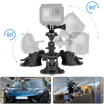 

Triple Suction Cup Stabilization Bracket Car Mount Holder for DSLR GoPro Hero Osmo Action SGA998