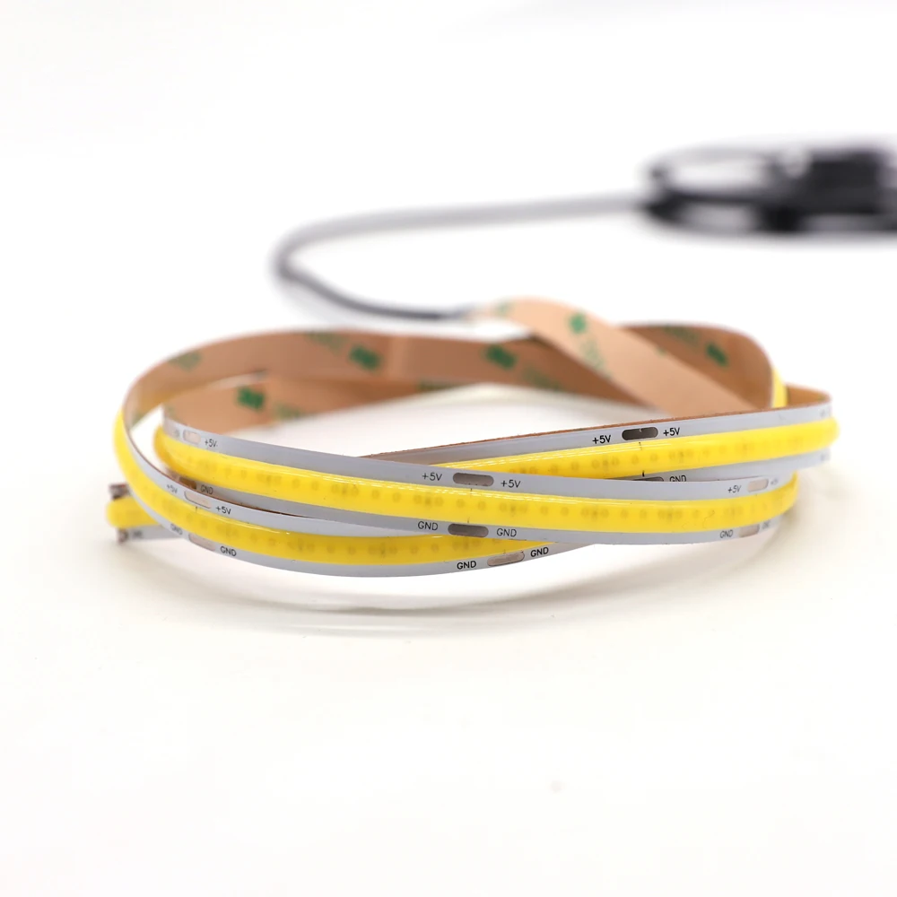 ZZEL ZYEL DC5V 0,5 м 6 Вт 1 м 12 Вт USB COB светодиодный светильник с гибкой полоской для ТВ фона 300 светодиодный S/M с проводами 1 м USB кабель питания