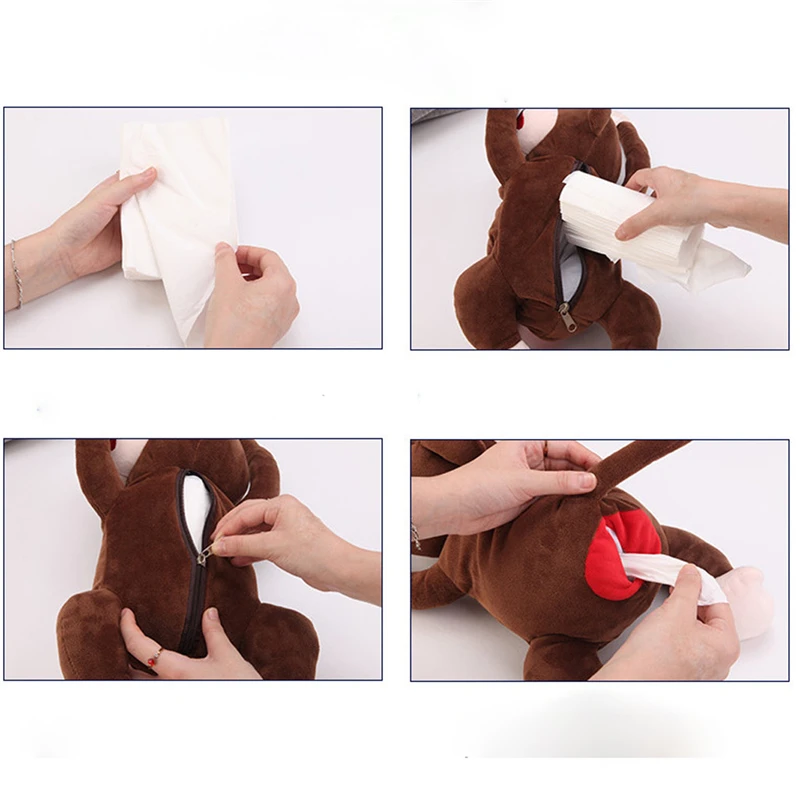 Creative Cartoon Paper Napkin Tissue Box Animal Tissue Napkin Paper Box Durable Practical  Convenient Household Items