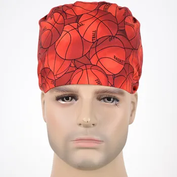 

Hennar Mens Scrub Caps Hospital Print Medical Masks Cotton Adjustable Perfect Sewing Nurse Caps High Quality Men's Surgical Caps