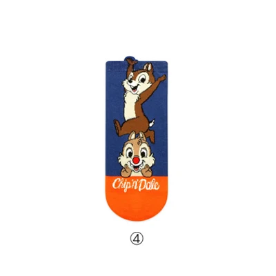 Disney 1pair Mickey Lion King Simba/Wild Boar/Aladdin Lamp God/Dumbo Socks Harajuku cartoon Print Funny sock Adult short Sock Color22