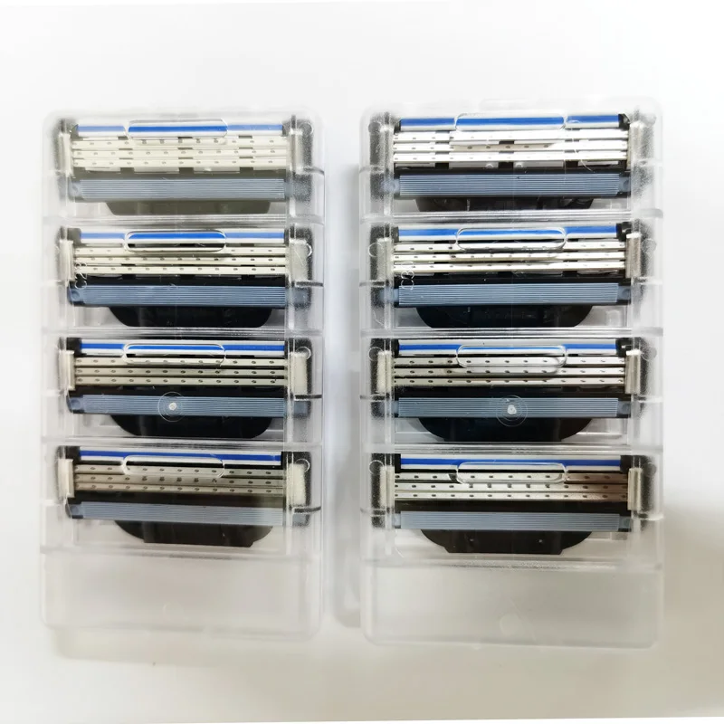 

New 4pcs/lot Quality Manual Care Professional Shaving 3 Layers Razor For Men Blades Compatible for gillettee Mach 3