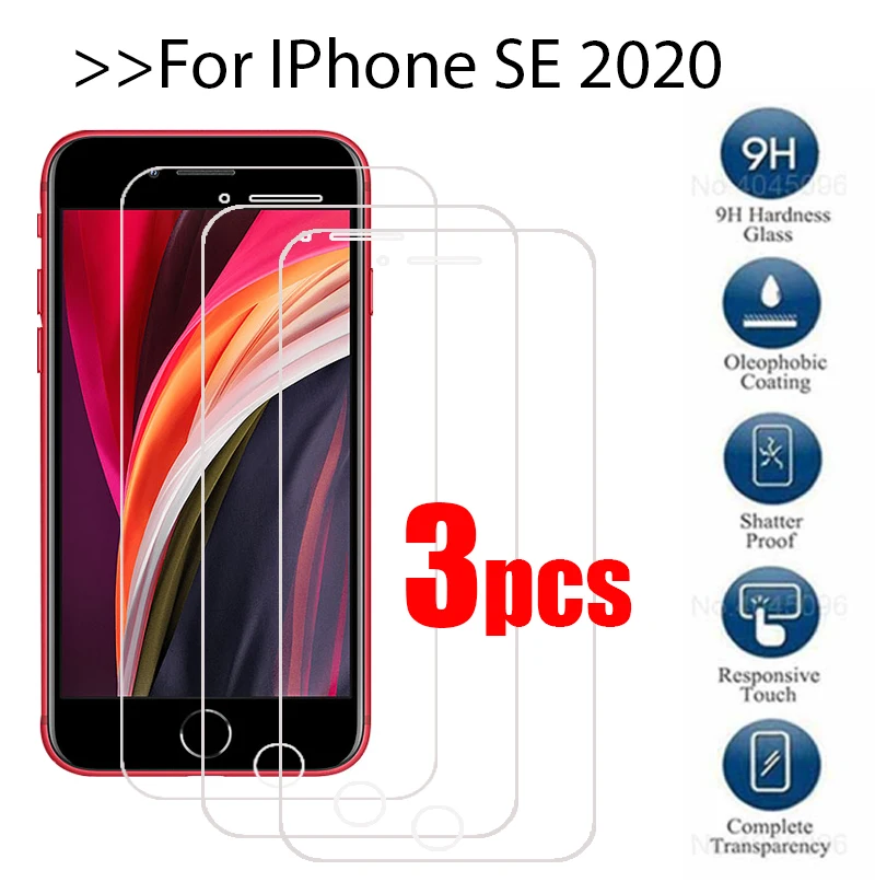 3pcs tempered glass for apple iphone se 2020 protective glass screen
