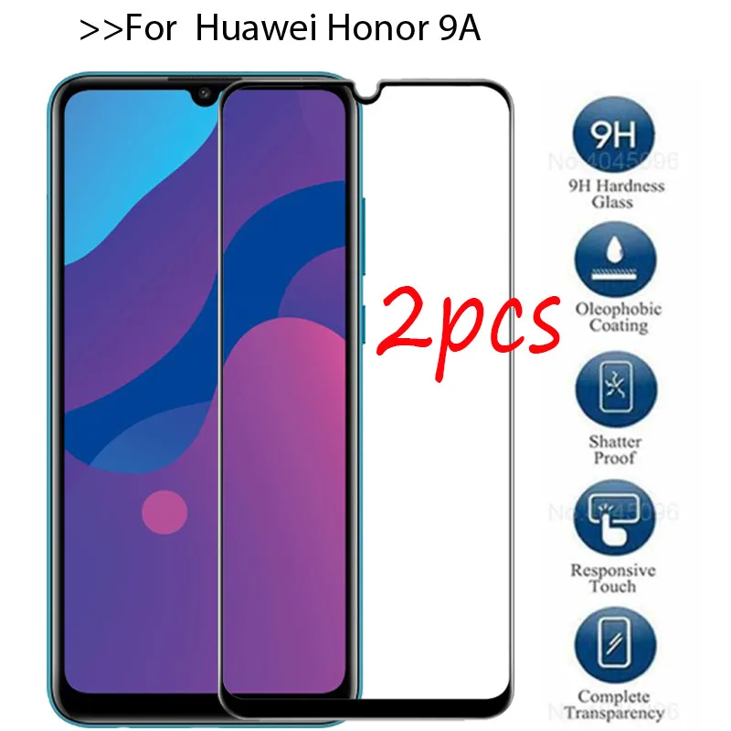 Защитный экран для huawei honor 9a 2 шт. стекло paly play 9 a 2020 Защитное телефона 6 3 дюйма |