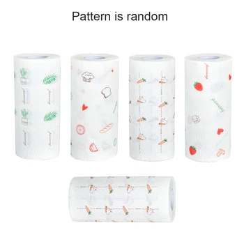 

1 Roll Cleaning Cloths Non-Woven Fabric Lazy Rags Wet and Dry Washable Disposable Dish Paper Towel Cloth for Kitchen Housework