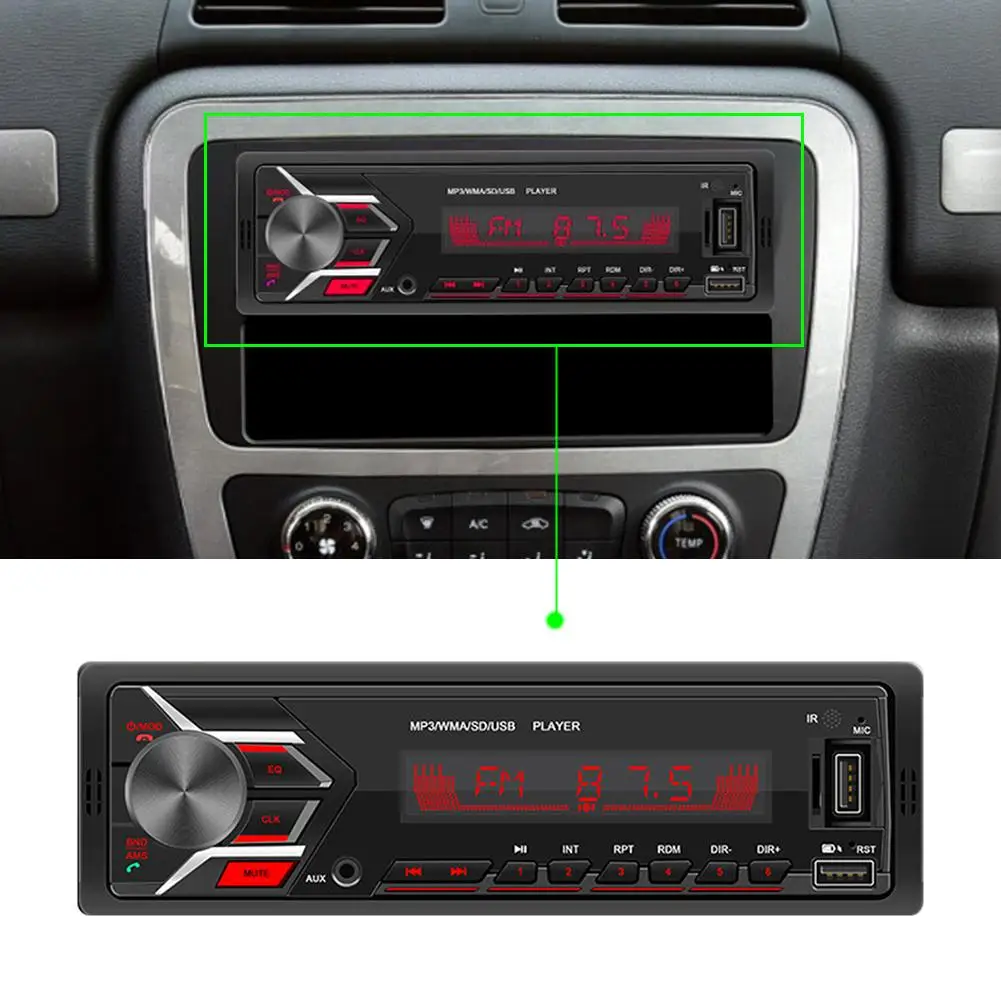 Universal Car Audio Player Radio TF U Disk AUX Auto Stereo Car MP3