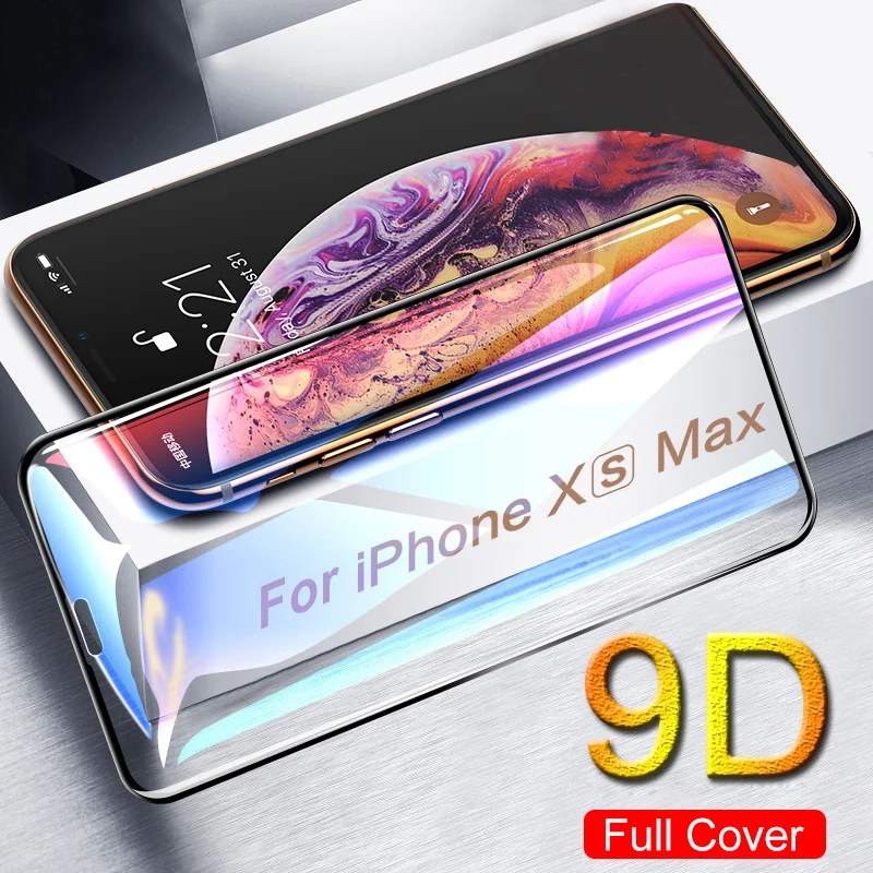 9D Защитное стекло для iPhone 6 6s 7 8 plus XR X XS передняя крышка Закаленное стекло для iPhone Xs Max защита экрана телефона