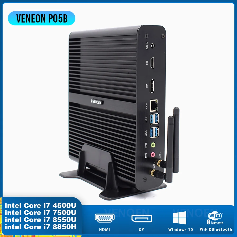 I7 7500U 6500U 8550U 8565U Топ игровой Мини ПК Windows 10 Intel DDR3L DDR4 mSATA SSD Настольный Nuc компьютер AC