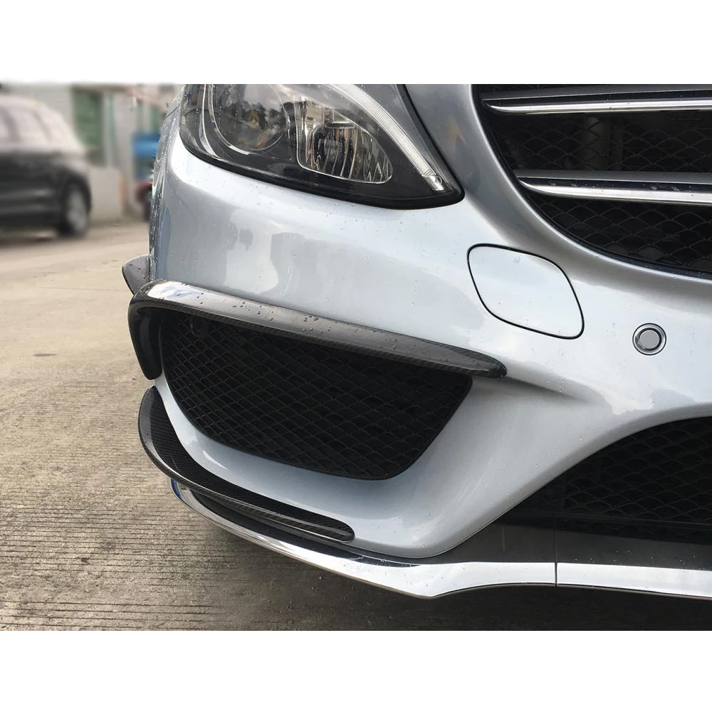 Для Mercedes-Benz C Class W205 C205 Sport C43 AMG Sedan Coupe трансформер- отделка переднего бампера из углеродного волокна вентиляционное отверстие