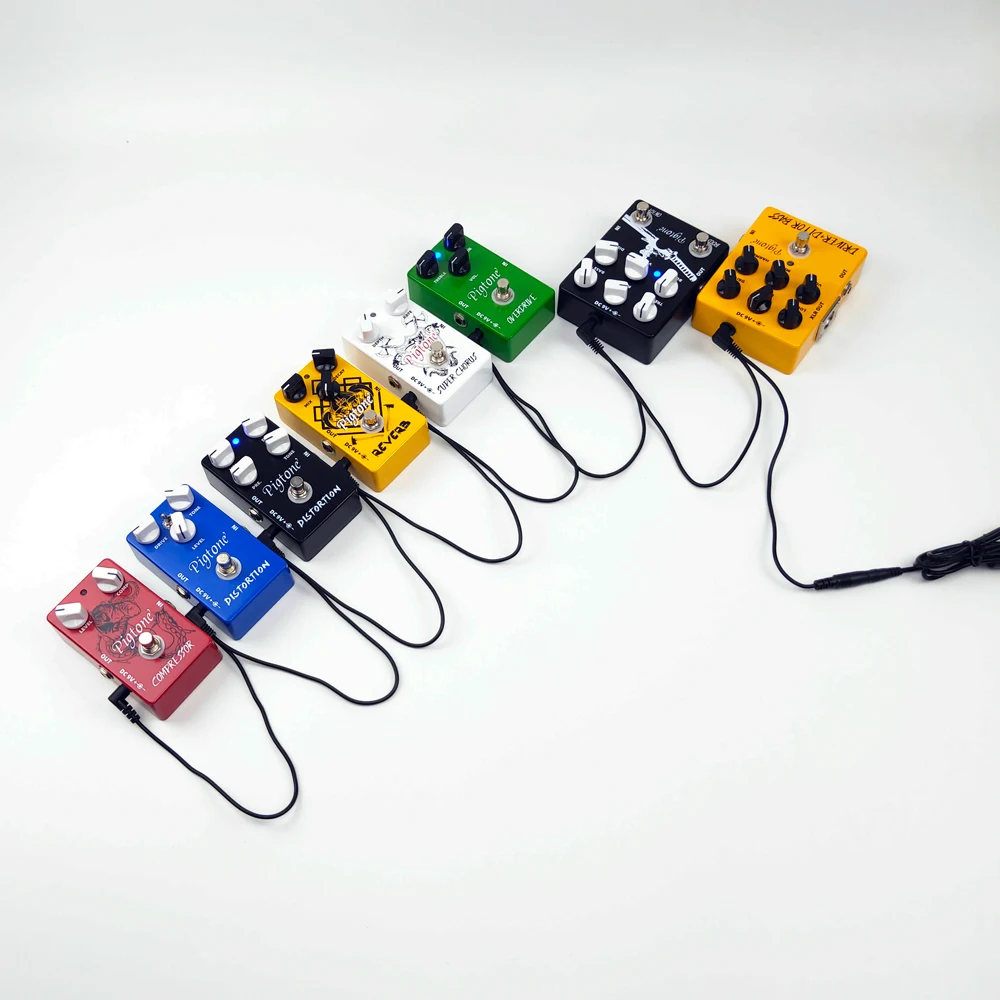 Daisy Chain 1 to 3 5 6 8 Ways Splitter Guitar Effects Pedal Accessories Power Supply Cable For 9V DC Adapter Plug