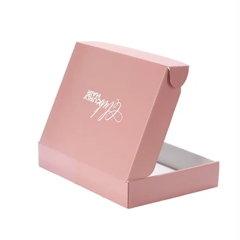 Cajas de regalo con Logo personalizado, Color rosa, para regalos, camisetas, gorro, pelucas, cajas de regalo, 5 colores, caja de cartón estable