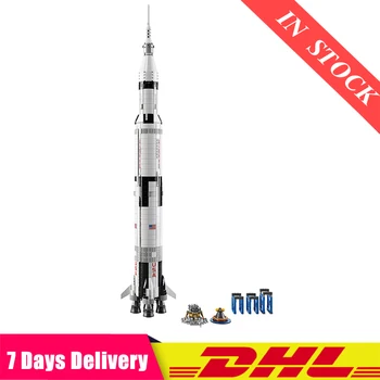 

DHL IN Stock 37003 2009Pcs Creative Series The Apollo Saturn V Launch Vehicle Set Educational Building Blocks Bricks Toy