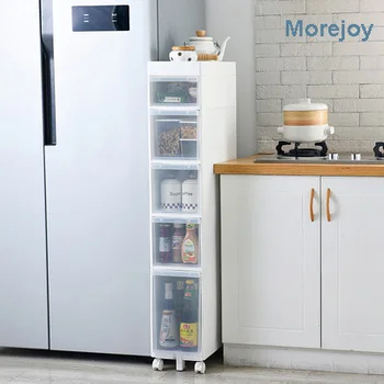 

Morejoy 22CM Kitchen Slit Rack Refrigerator Narrow Multi-layer Storage Cabinet Toilet Toilet Side Cabinet Finishing Rack