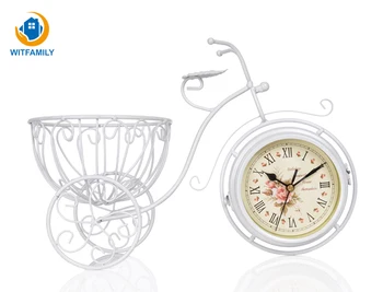 

Modern Clock Iron Bicycle Quartz Clock Wrought Iron Decorative Clock Decoration Garden Double-sided Silent Living Room Clock