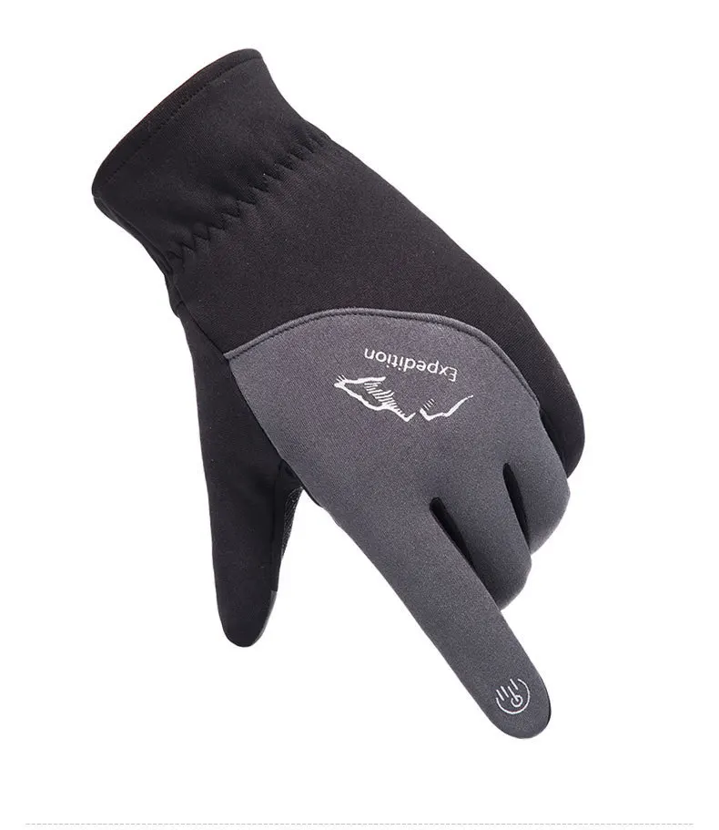 Зимние перчатки для катания на лыжах для активного отдыха, водонепроницаемые термофлисовые велосипедные перчатки, сшитое с ремешком, перчатки