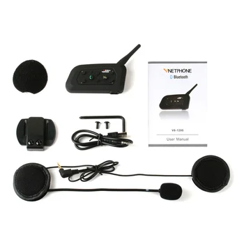 

Waterproof Bluetooth Portable Microphone Motorcycle Helmet Intercom Intercom 1200m Headset Interphone Communication System