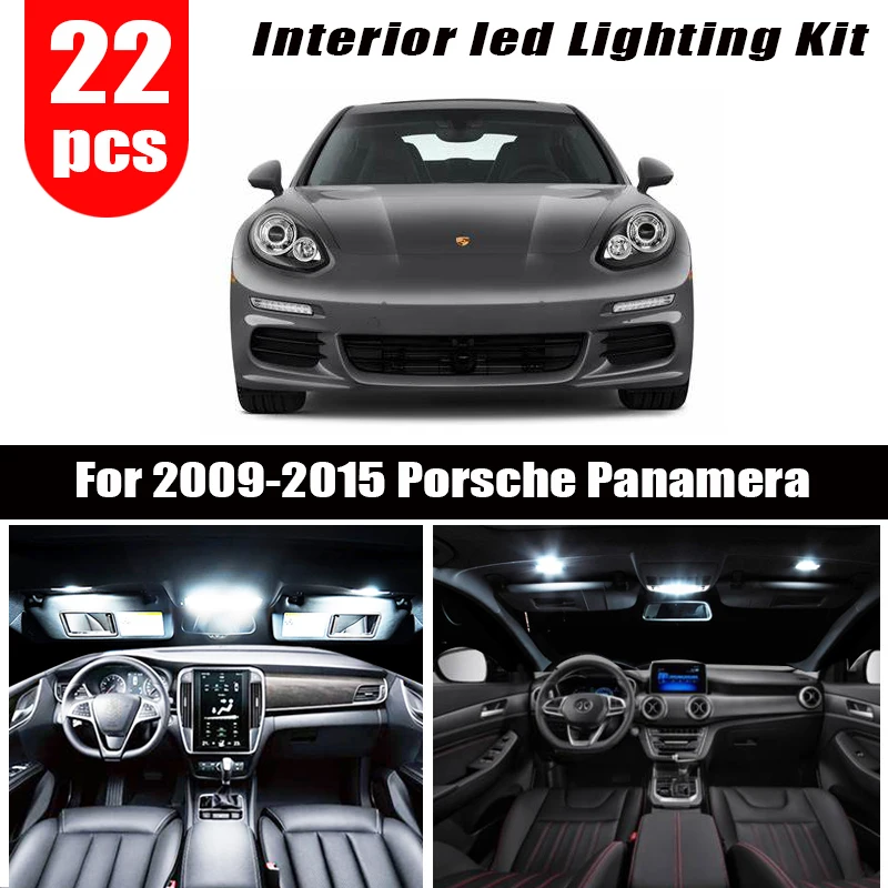 Per Porsche Per 2009-2015 Panamera 4 S 4 S Turbo Turbo S Diesel Gts S Hybrid Led Licenza Di Illuminazione Della Targa + Interno Della Cupola Di Luce K