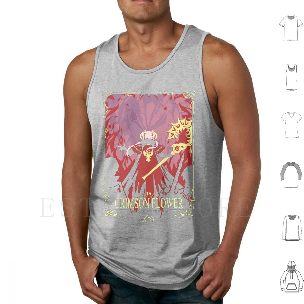 Crimson Flower Tank Tops Vest Cotton Fire Emblem Three Houses Fire Emblem Fe3H Byleth Claude Von Riegan Micri Alexandre