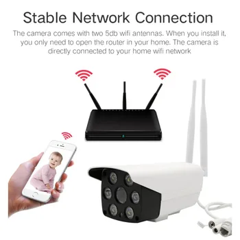 

Wifi Bullet IP Camera A7 HD 1080P IP66 Waterproof Security Camera Motion Detection Stable Network Connection with AP Hotspot