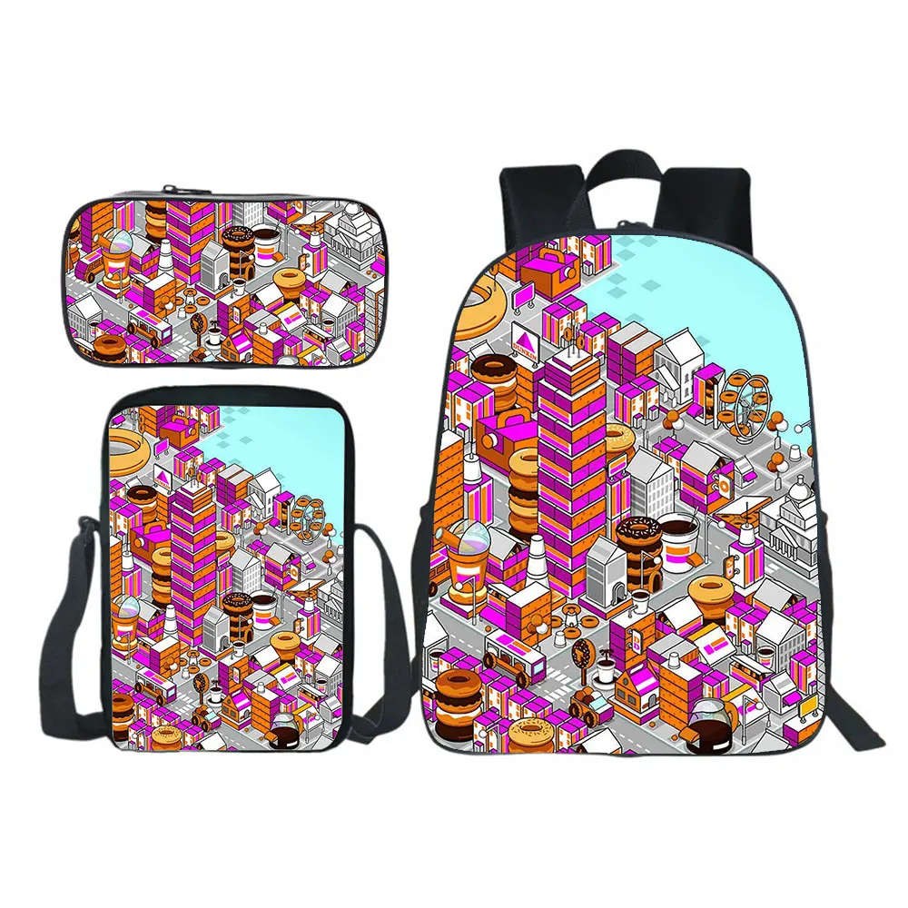 Charli Damelio Student Backpack 3pcs Set Boy Girl School Bag Teens Bookbag Rucksack Gift School supplies