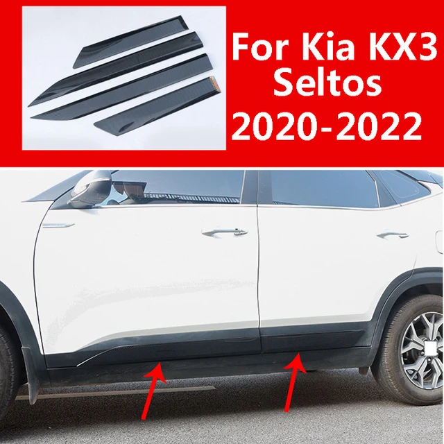 Side Door Protector Black Trim Cover Auto Strips Moulding Accessory for Kia