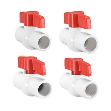 Uxcell 1/2 шт шаровые краны из ПВХ трубы водоснабжения ручка для жидких приложений красный, белый Гэри высокая прочность устойчивость к коррозии