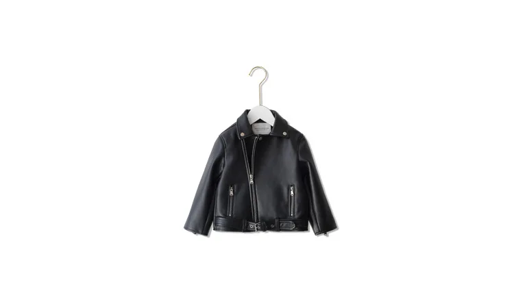 Autumn and winter new children's clothing boy's and girls neutral leather jacket locomotive family-in-one