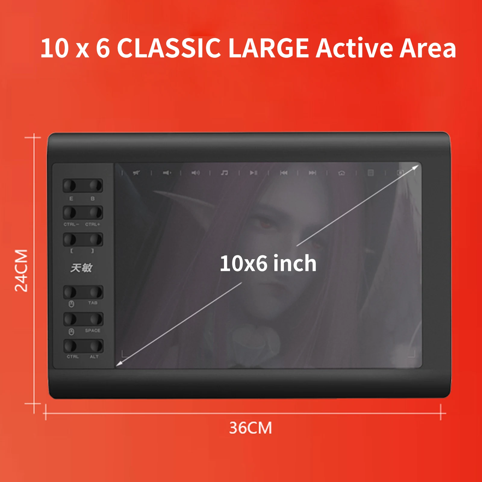 10moons G10 Master Graphic Tablet 8192 Levels 5080 LPI Digital Drawing Tablet No need charge Pen Tablet Support Android Phone - Image 5