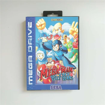 

Mega Man The Wily Wars - EUR Cover With Retail Box 16 Bit MD Game Card for Sega Megadrive Genesis Video Game Console