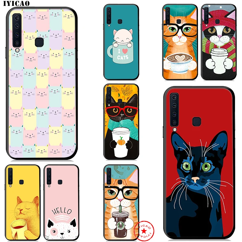 

IYICAO Cat And Coffee Cut Soft Case for Sansung Galaxy A50 A70 A60 A40 A30 A20 A10 M10 M20 M30 M40 Phone Case