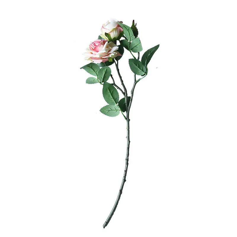 1pcs Wedding Artificial Flower Single Rose Flower Wall Plant Potted Landscape Bonsai for Photography Home Decoration