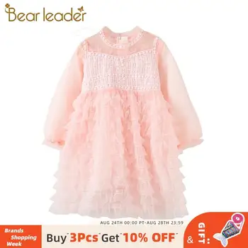 

Bear Leader Teenagers Girls Cute Causal Princess Dress 2020 New Children Mesh Costumes Kids Autumn Outfits Baby Fashion Clothing