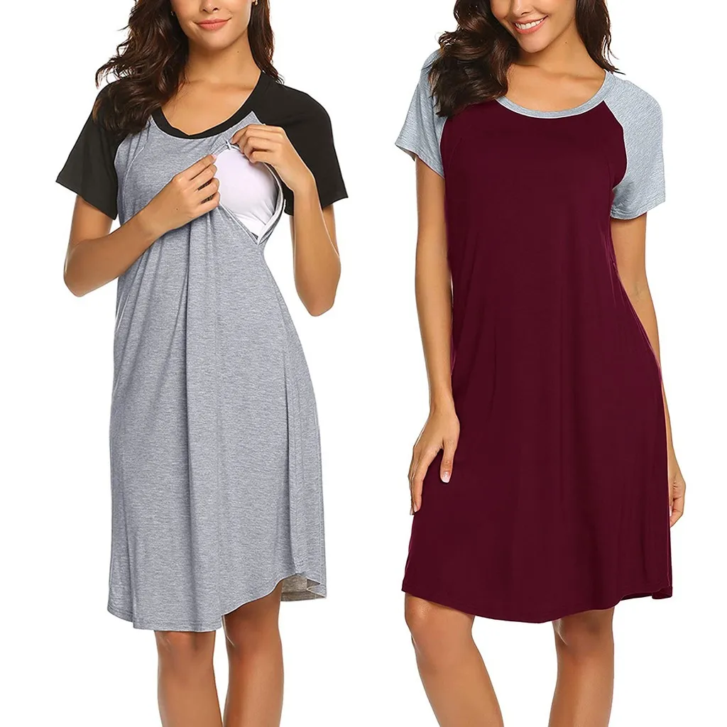 Платья для беременных; женское платье для беременных; детская ночная рубашка для кормления грудью; ночная рубашка; одежда для сна