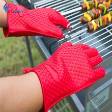 Upspirit 1 шт. Изолированная перчатка для печи силиконовые Нескользящие микроволновые перчатки защита рук Рукавицы кухонная выпечка, гриль Кондитерские инструменты