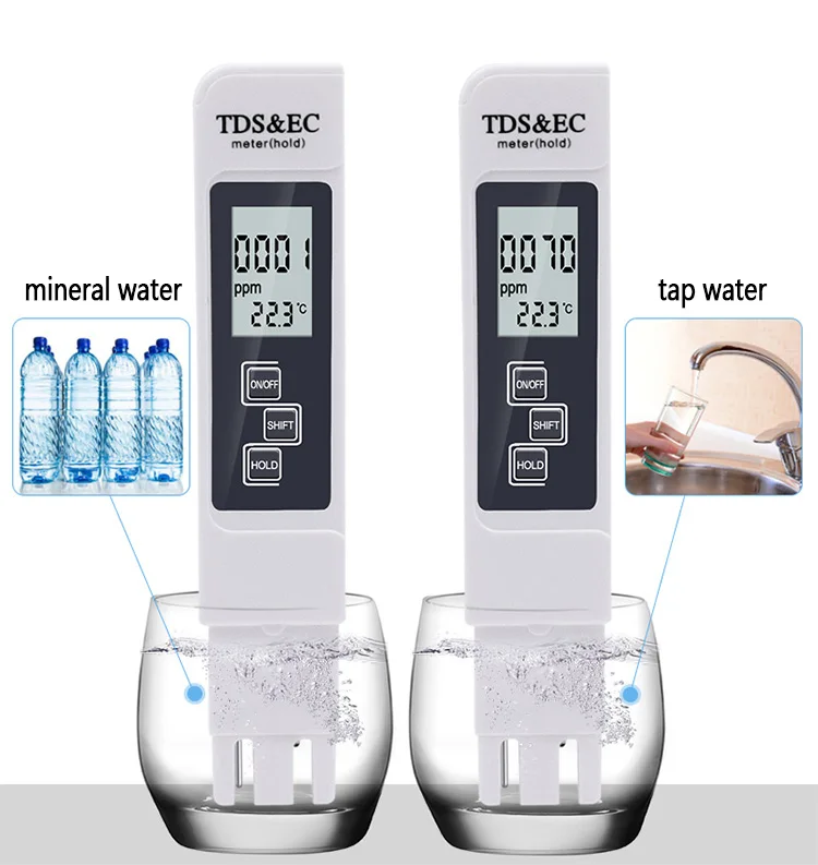 uvb meter Digital Water Quality Tester TDS EC Range 0-9990 Multifunctional Temperature Meter for Water Purity TEMP PPM Tester dial test indicator