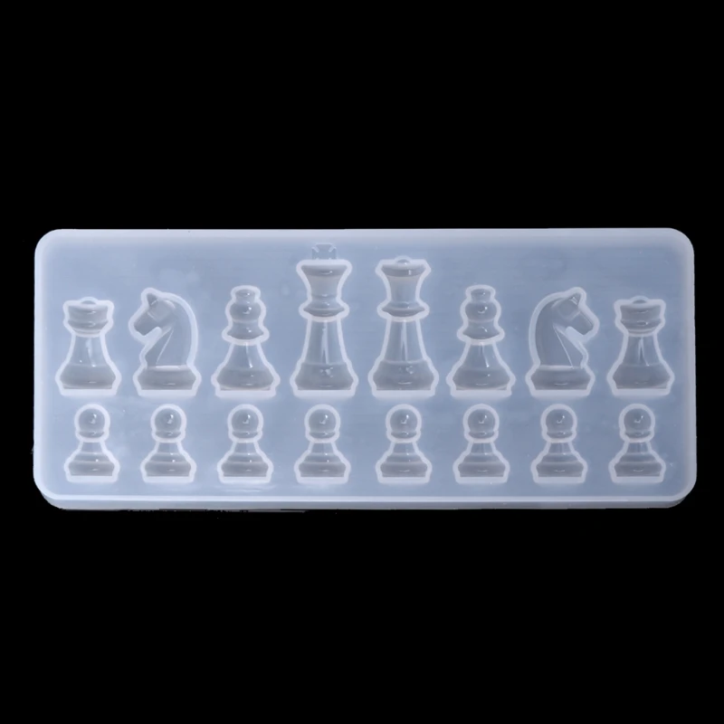 

International Chess Shape Silicone Mold DIY Clay Epoxy Resin Mold Pendant Molds B95F