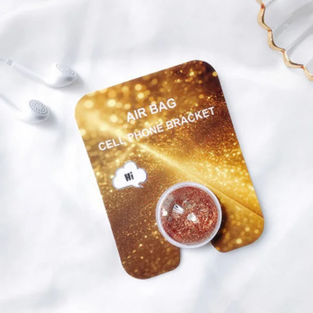Phone Holder Starry Sky Sands Ring Expanding Stand Finger Grip Bracket Base Finger Top Support Mobile Phone Bracket Clip Mount - Цвет: Rose gold