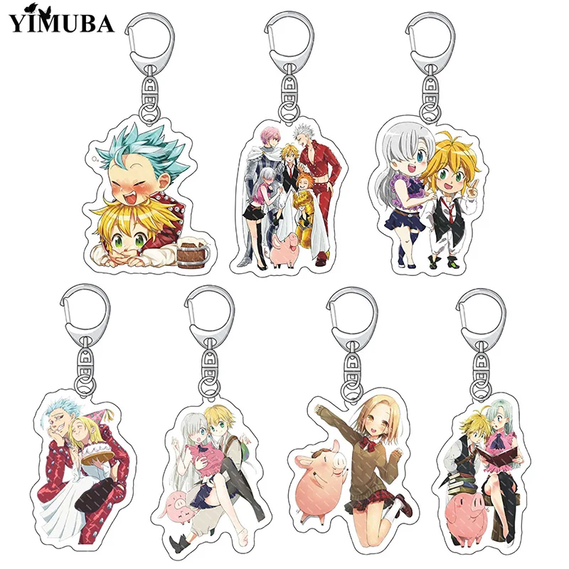 Anime-The-Seven-Deadly-Sins-Acrylic-Keychain-Meliodas-Elizabeth-Ban ...