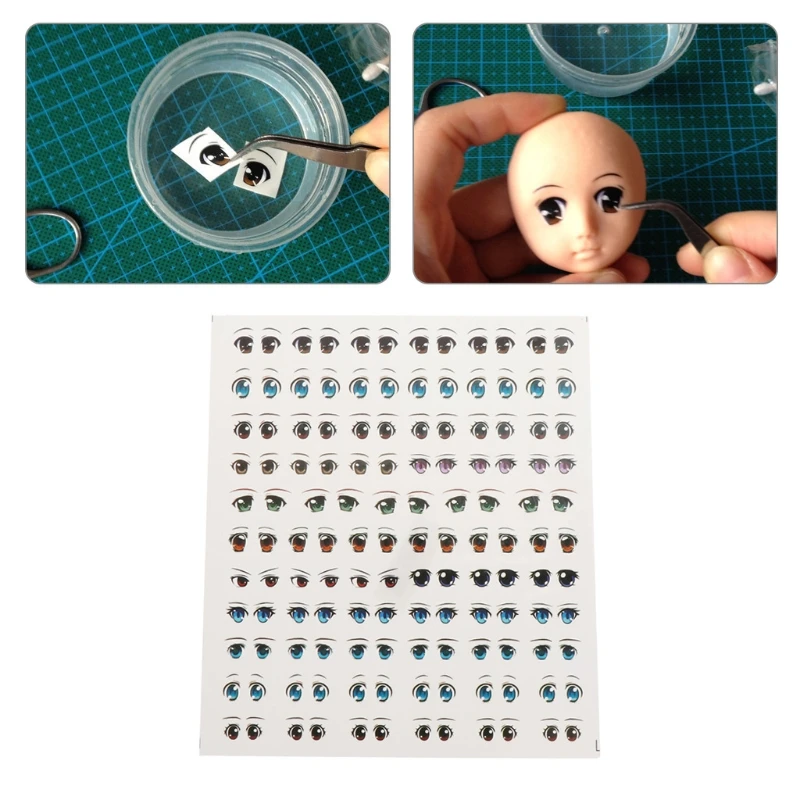 Anime Figurine Eyes Stickers Doll Face Organ Paster Clay Cartoon Decals