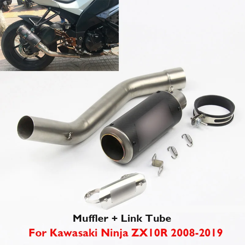 Motorcycle for Kawasaki Ninja ZX10R 2008 2019 Exhaust System Middle